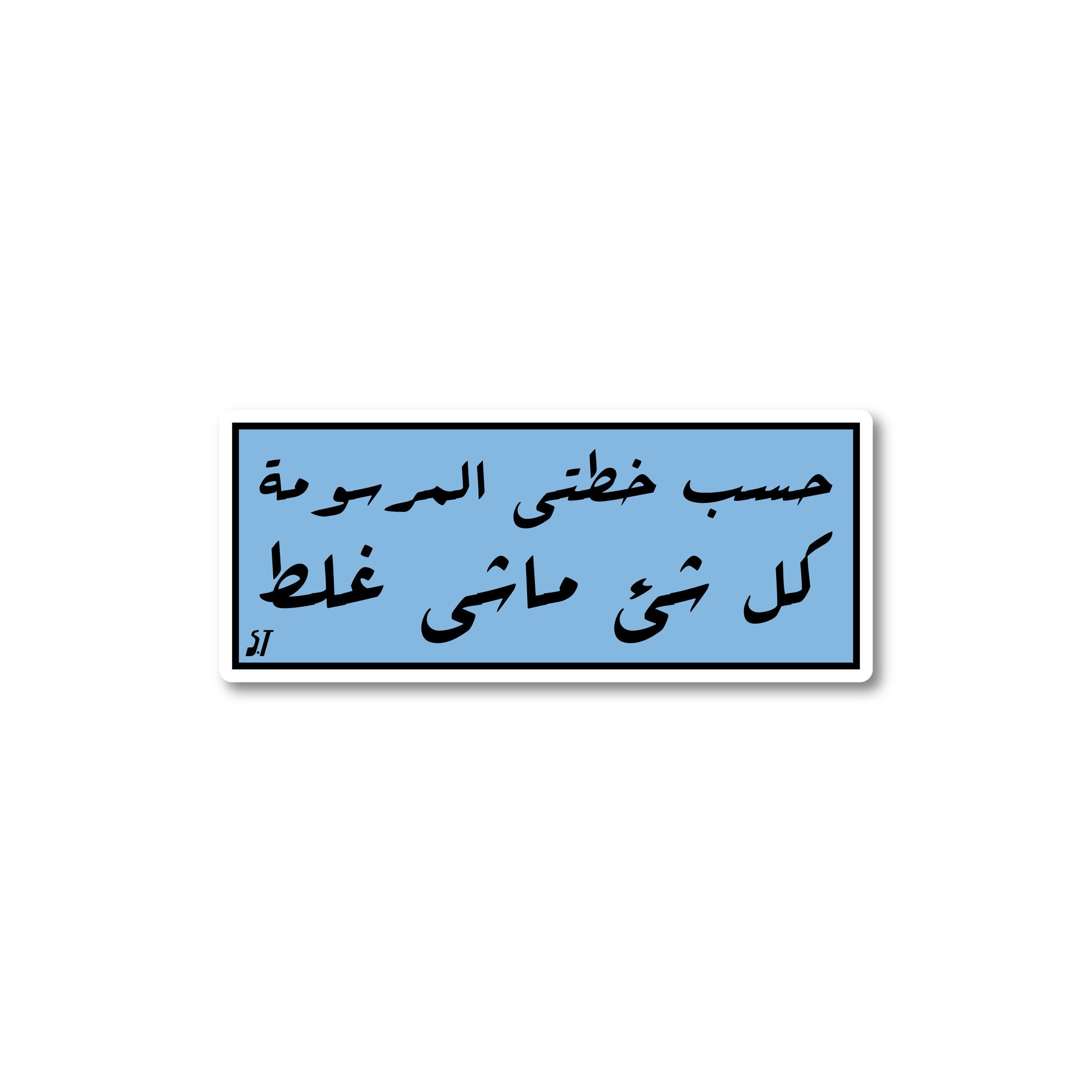 حسب خطتي المرسومة كل شيء ماشي غلط